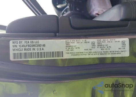 2021 Jeep Grand Cherokee Limited 4X4 z USA, uszkodzony, nr VIN 1C4RJFBG8MC590146